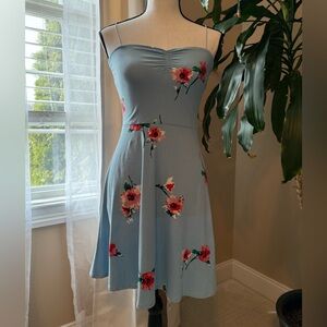 Floral Baby Blue Dress